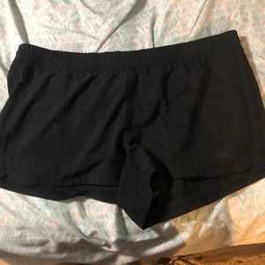 Adidas black running shorts.
